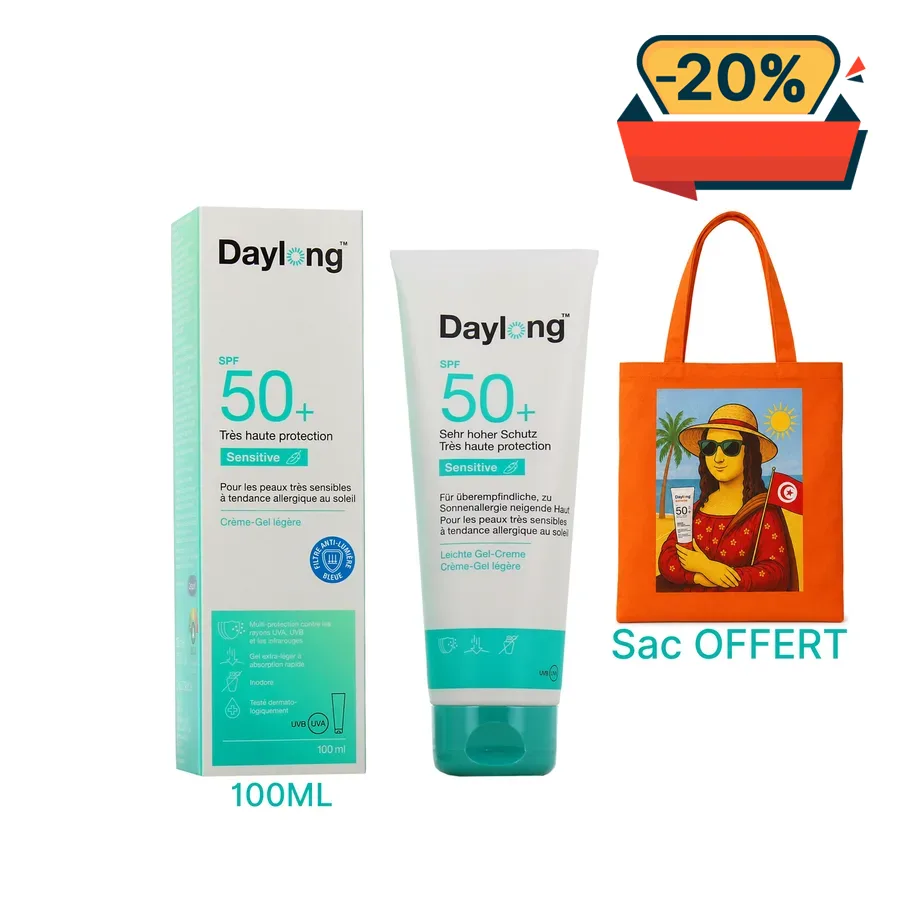 Daylong Sensitive Creme Gel Legere Ecran Spf50+ - 100ml