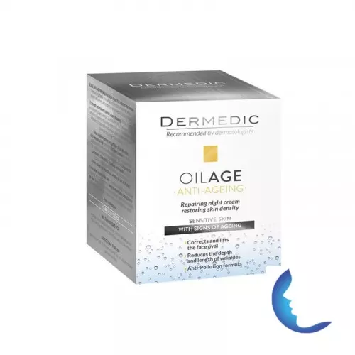Dermedic Oilage Crème De Nuit Réparactrice Anti-age,  50ml