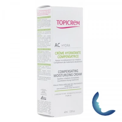 Topicrem Ac Crème Hydratante Compensatrice, 40 Ml