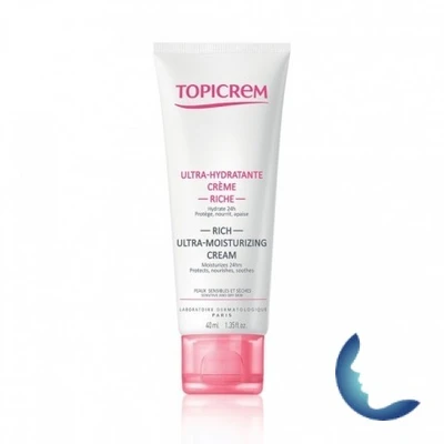 Topicrem Creme Ultra Hydratante Visage Riche, 40ml
