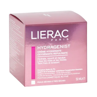 Lierac Hydragenist Creme Hydratante Oxygenante Repulpante Peaux Seches 50ml