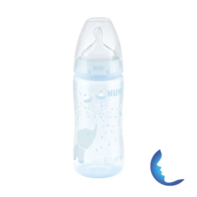 Nuk Biberon First Choice Bleu 0-6 Mois En Silicone, 300ml