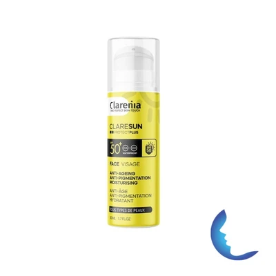 Clarenia Claresun Crème Anti-âge Ani-pigmentation Spf50+, 50ml