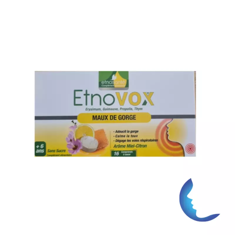 Etnosanté Etnovox Maux De Gorge Arome Miel-citron, 16 Comprimés à Sucer
