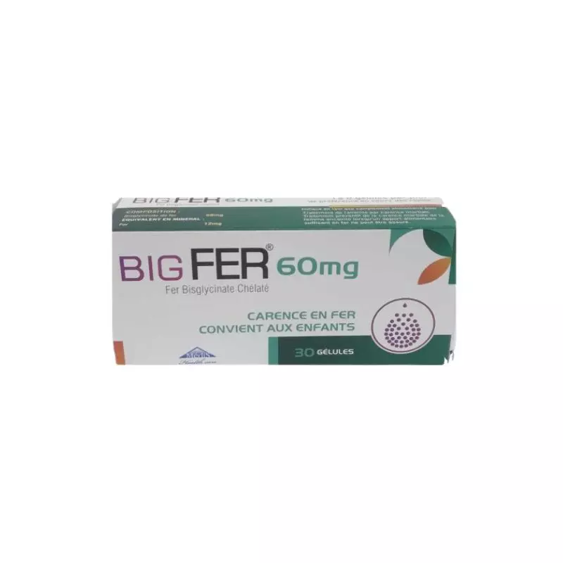 Bigfer 60mg, 30 Gélules