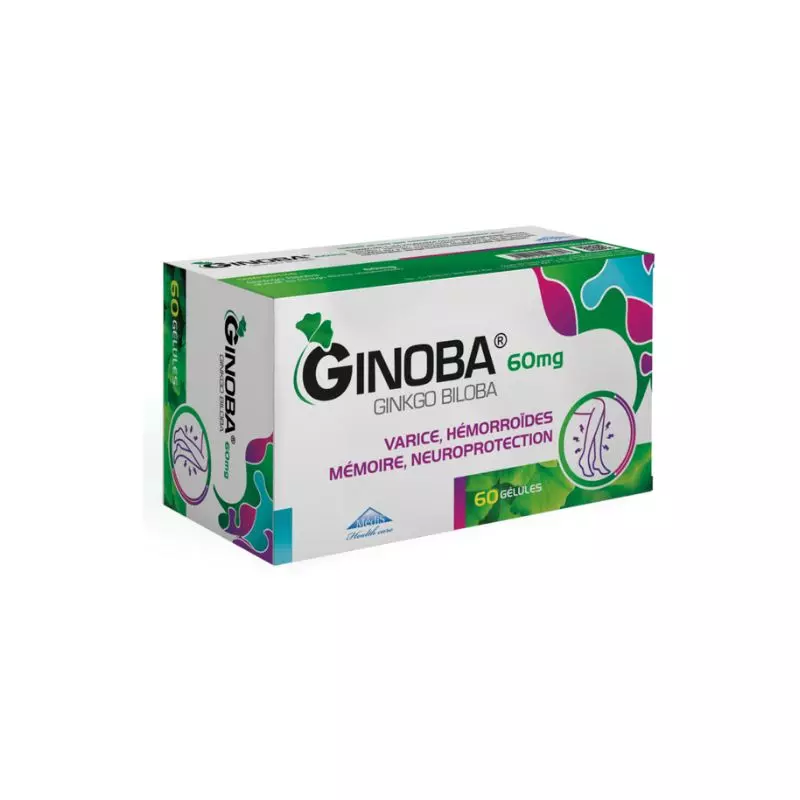Ginoba 60mg Ginkgo Biloba, 60gélules