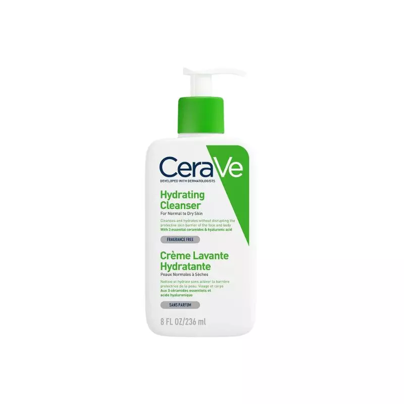 Cerave Crème Lavante Hydratante Peaux Normales à Sèches, 236ml