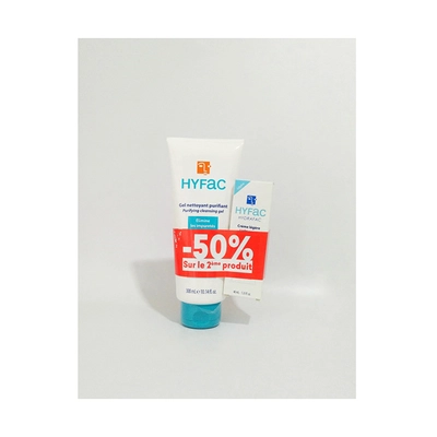 Hyfac Gel Nettoyant , 300 Ml + Hyfac Crème Légère , 40 Ml