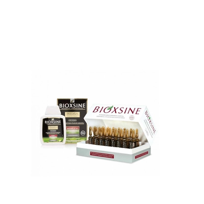 Pack Bioxsine Sérum Anti-chute 24x6ml + Shampooing Femina Anti-chute Cheveux Secs-normaux