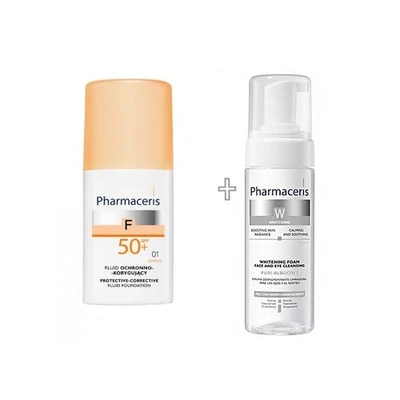 Pharmaceris Pack Ecran TeintÉ Spf50+ 01+ Mousse Nettoyante W Puri-albucin