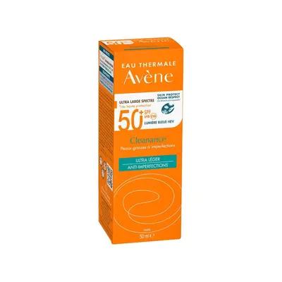 Avene Cleanance Creme Solaire Peaux Grasses à Imperfections Ecran Spf50 - 50ml