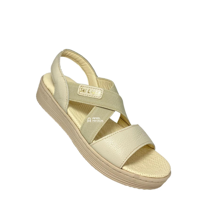 Sti Orthopedic - Sandale Orthopédique Femme - Fs04 - Beige Doré