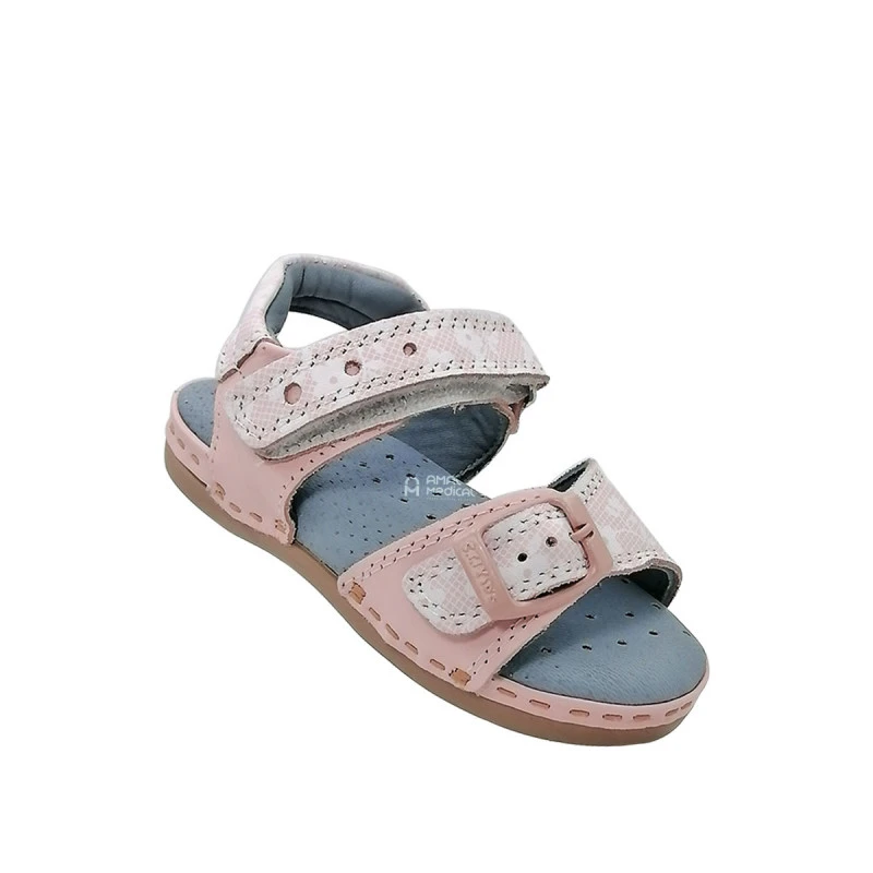Sandale Orthopédique Kids - Sti - Rose Clair & Fleuri