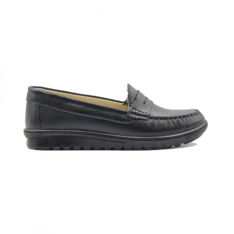 Sti Orthopedic - Mocassin Orthopédique Femme - M50 Noir Crispé