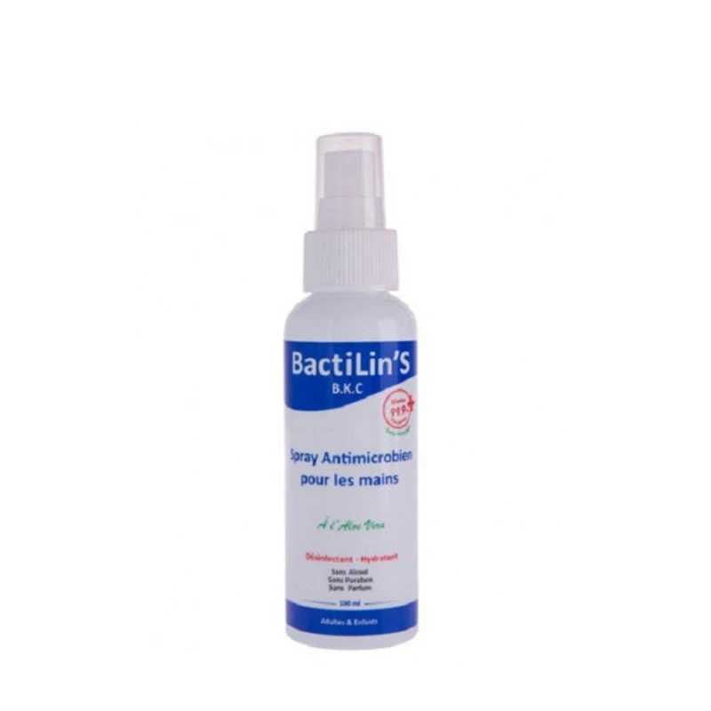 Spray Anti-microbien Pour Les Mains - Bactilin's - 100ml