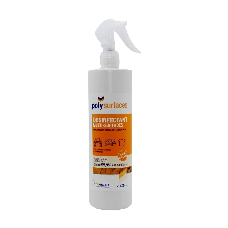 Polysurfaces- Gel DÉsinfectant 2% Multi-surfaces Sans RinÇage 500ml