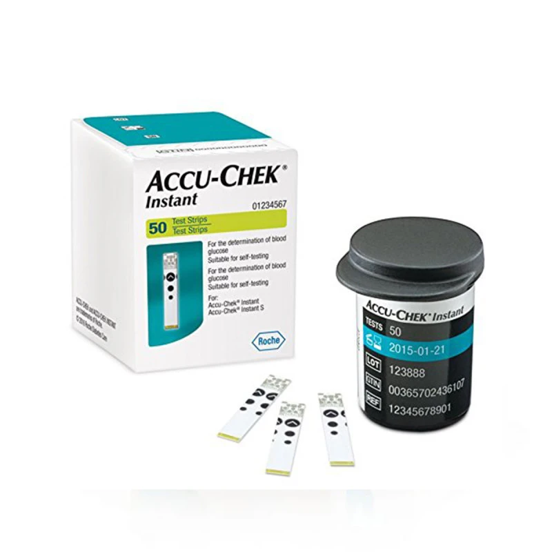 Accu Chek Instant - Bandelettes Test Glycémie - 50 Unités