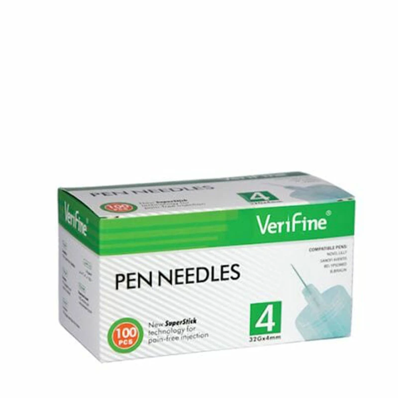 Verifine - Aiguilles Stylos Insuline - 4mm - B/100
