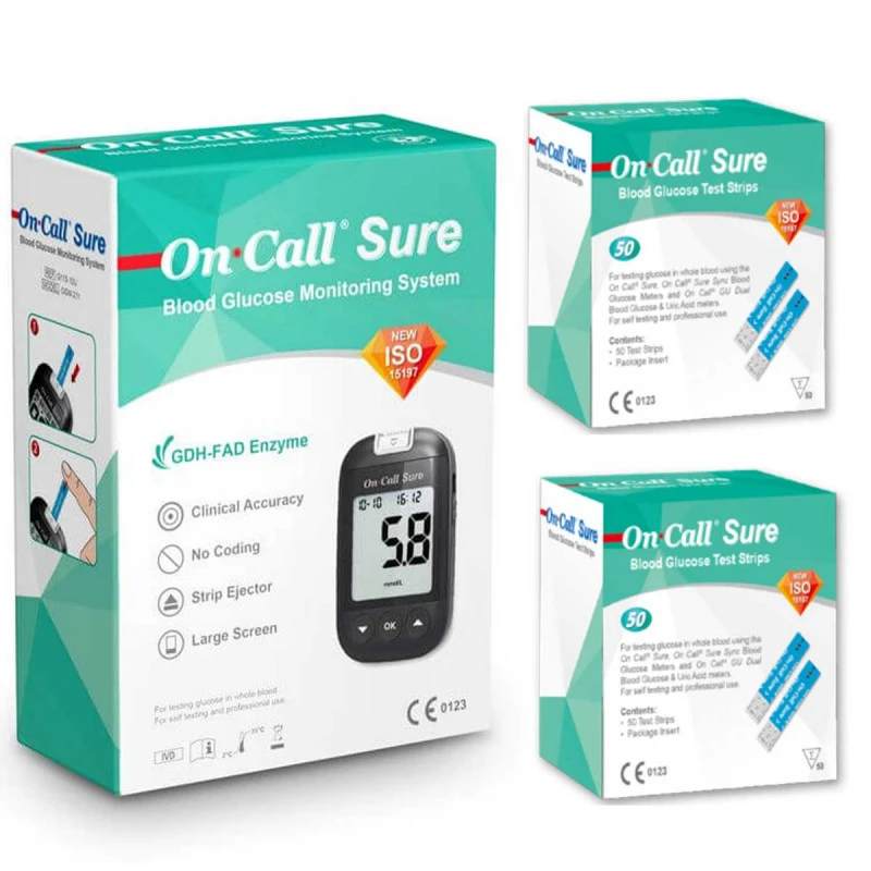 Coffret Glucomètre On Call Sure + 100 Bandelettes