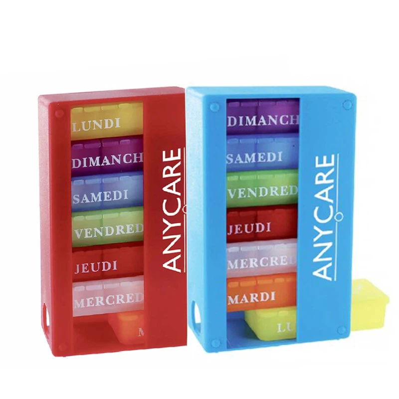 Pilulier Hebdomadaire - Anycare - 3 Cases Par Jour