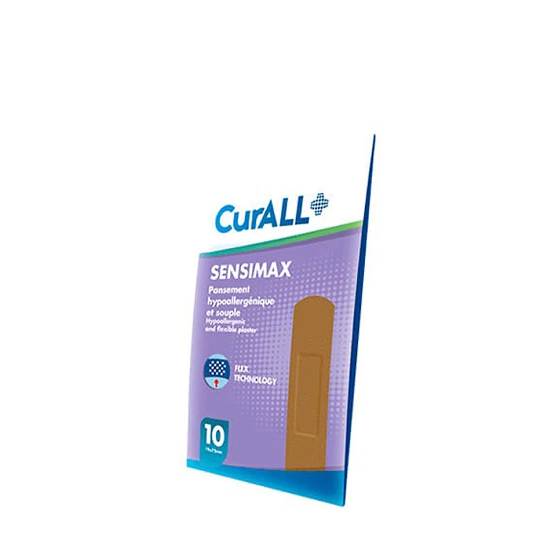 Curall - Sensimax Strips - Pansement Hypoallergénique - Boite De 10 - 19x72mm