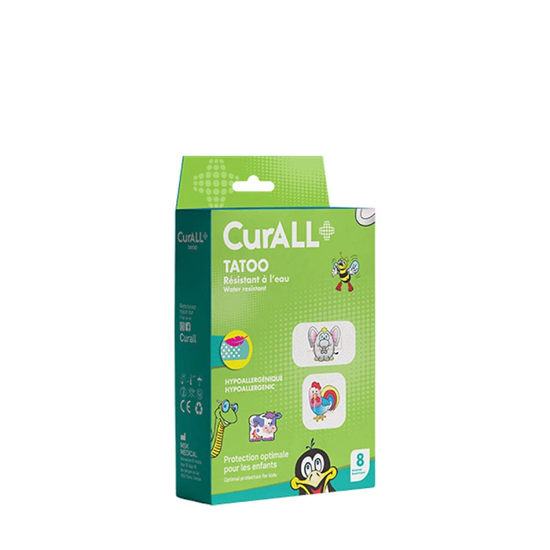 Curall Tatoo Aquaresist - Pansements Pour Enfants - Boite De 8 - 2 Formats