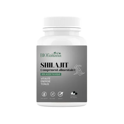 Biogatrana Shilajit 60% Acide Fulvique – 60 Gélules