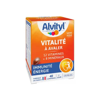 Alvityl Vitalite - Immunite Et Energie - 40 Comprimes à Avaler