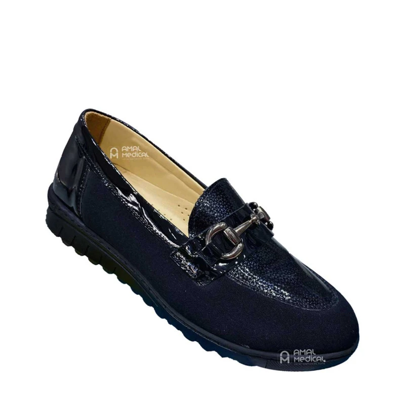 Sti Orthopedic - Mocassin Orthopédique Femme B11 – Noir Vernis