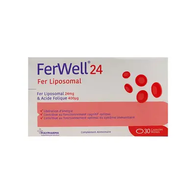 Polypharma Ferwell 24 - Fer Liposomal - 30 Capsules Molles