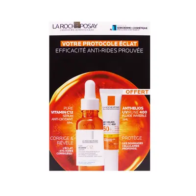 La Roche-posay Coffret Protocole Eclat - Serum Pure Vitamin C12 30ml + Anthelios Fluide Invisible Spf50 15ml Offert