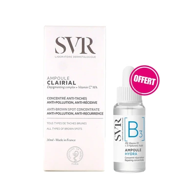 Svr Pack Ventes Flash Ampoule Clairial Concentre Anti-taches 30ml + B3 Ampoule Hydra 10ml Offerte