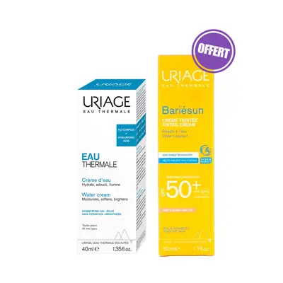 Uriage Ventes Flash Creme Eau 40ml + Bariesun Creme Teinte Claire Spf50 50ml Offerte