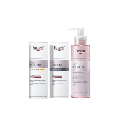 Eucerin Ventes Flash Anti-pigment Soin Jour 50ml+ Soin De Nuit 50ml + Anti-pigment Gel Nettoyant 200ml