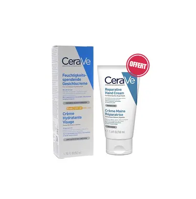 Cerave Ventes Flash Creme Hydratante Visage Spf30 + Creme Mains Reparatrice Offerte