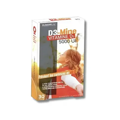 Naturalium D3 Mine Vitamine D3 5000ui - 30 Gelules