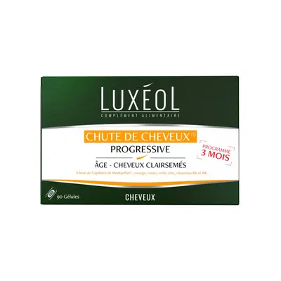 Luxeol Chute De Cheveux Progressive 3 Mois - 90 Gelules