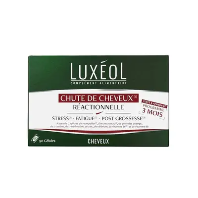 Luxeol Chute De Cheveux Reactionnelle 3 Mois - 90 Gelules