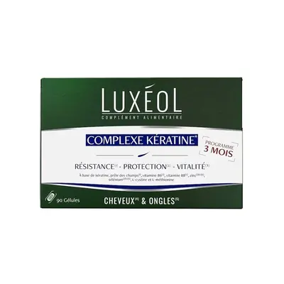 Luxeol Complexe Keratine - Programme 3 Mois - 90 Gelules