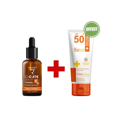Roncey Pack Promo Serum Vitamine C 20% + Biosun Ecran Solaire Invisible Offert