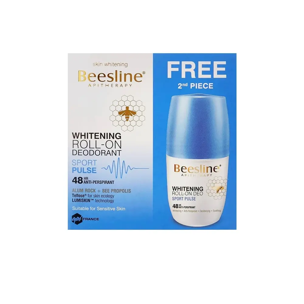 Beesline Pack Promo Roll-on Deo Eclaircissant Sport Pulse - 1 Acheté + 1 Offert