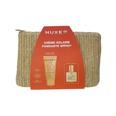 Nuxe Trousse Sun Creme Solaire Fondante Spf50+ 50ml + Huile Prodigieuse 10ml Offerte