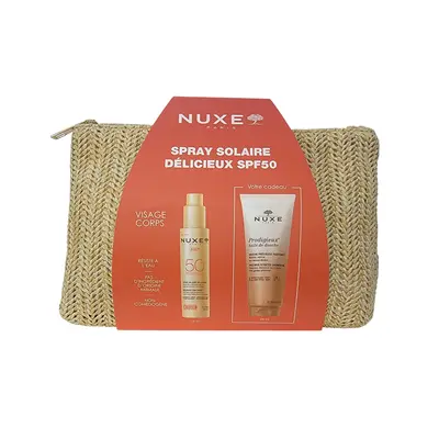 Nuxe Trousse Sun Spray Solaire Delicieux Spf50+ 150ml + Huile De Douche Parfumee 200ml Offerte