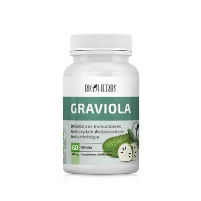 Bioherbs Graviola - Defaillances Immunitaires & Anti Oxydant - 60 Gelules