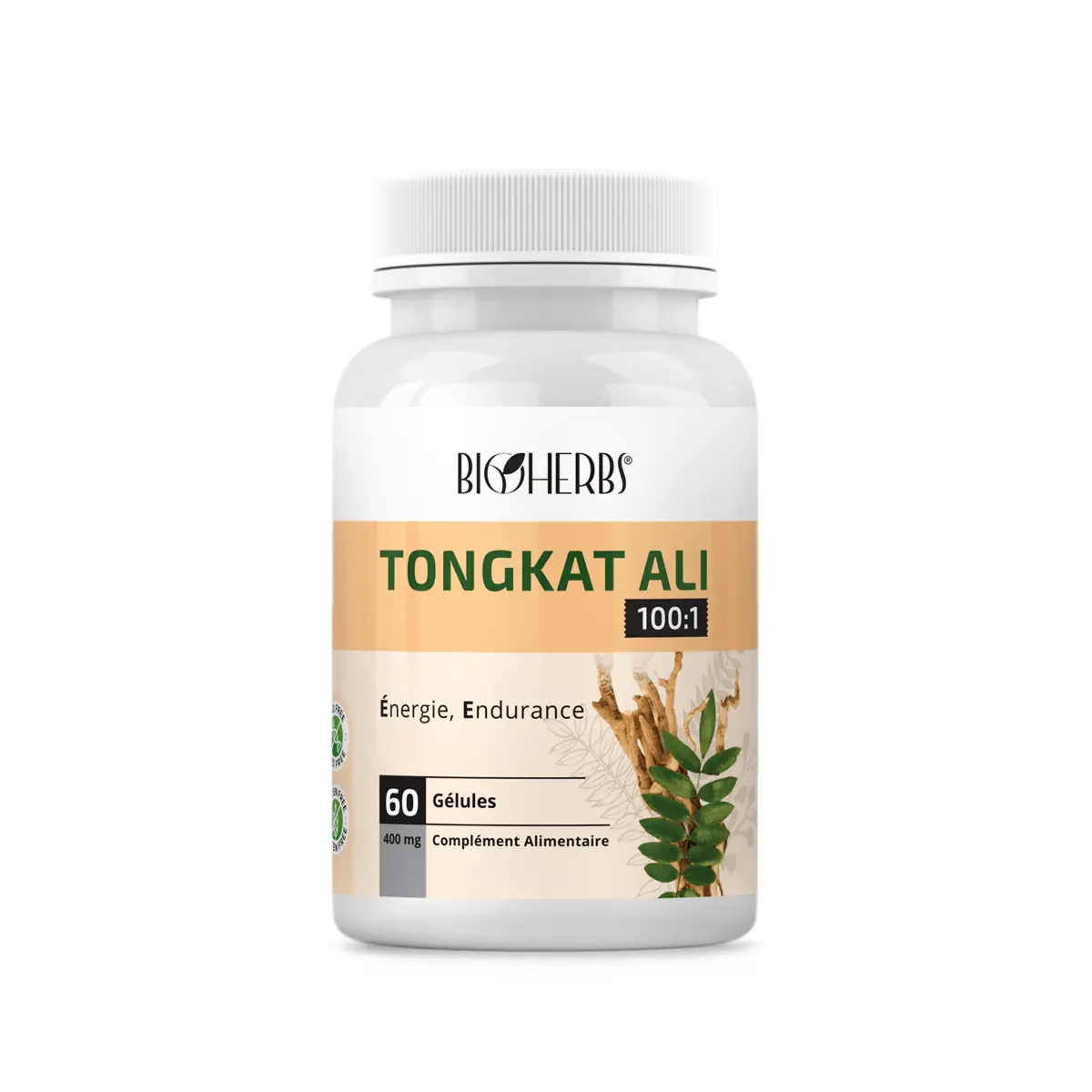 Bioherbs Tongkat Ali 100:1 - Energie & Endurence - 60 Gelules