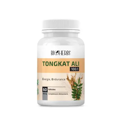 Bioherbs Tongkat Ali 100:1 - Energie & Endurence - 60 Gelules