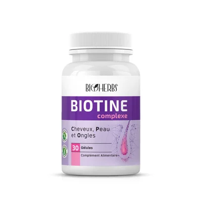 Bioherbs Biotine Complexe - Cheveux Peau & Ongles - 30 Gelules