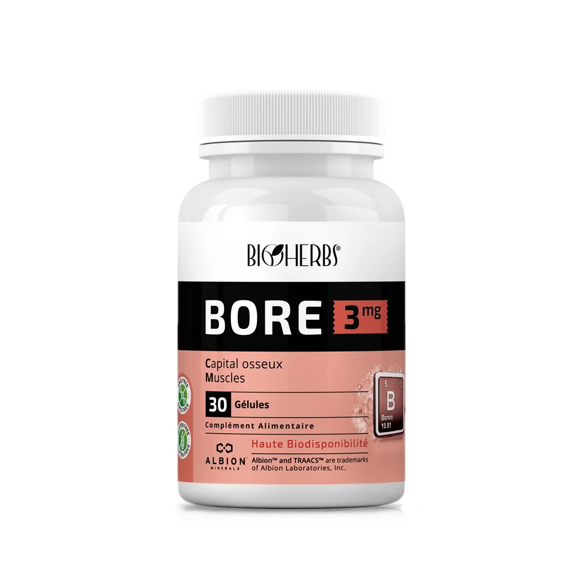 Bioherbs Bore 3mg - Capital Osseux & Muscles - 30 Gelules