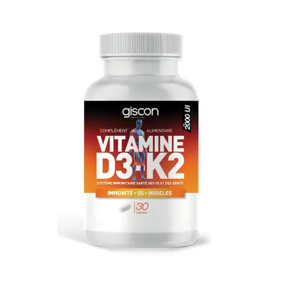Giscon Vitamine D3+k2 - 30 Gelules
