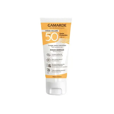 Gamarde Creme Solaire Visage Bio - Ecran Mineral Spf50 - 40ml